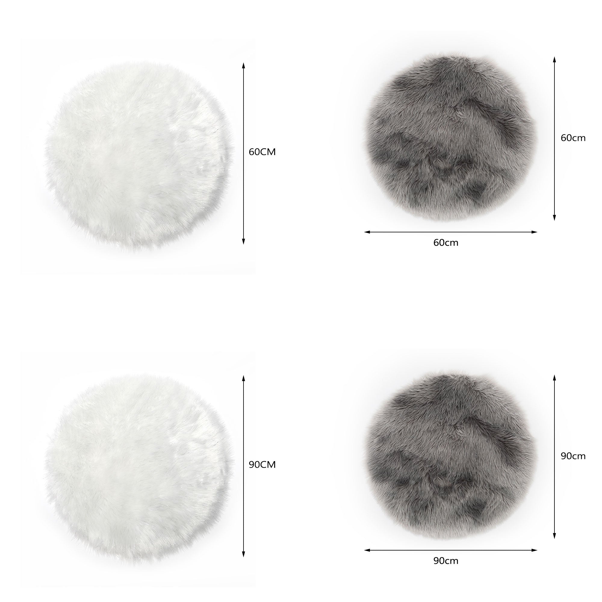 Large Sparkle Fluffy Faux Fur Area Rug Non Slip Glitter Floor Carpet Mat