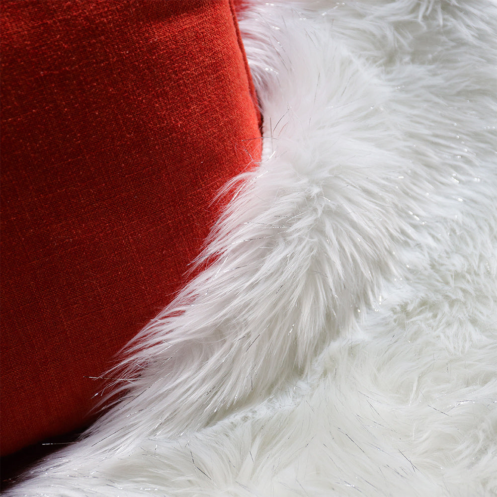 Sparkle Fluffy Faux Fur Non Slip Area Rug Shaggy Glitter Floor Carpet Mat