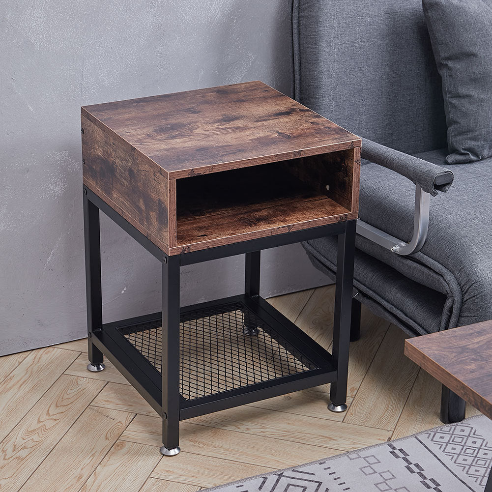 Industrial Bedside Table Nightstand Sofa Side Coffee Table
