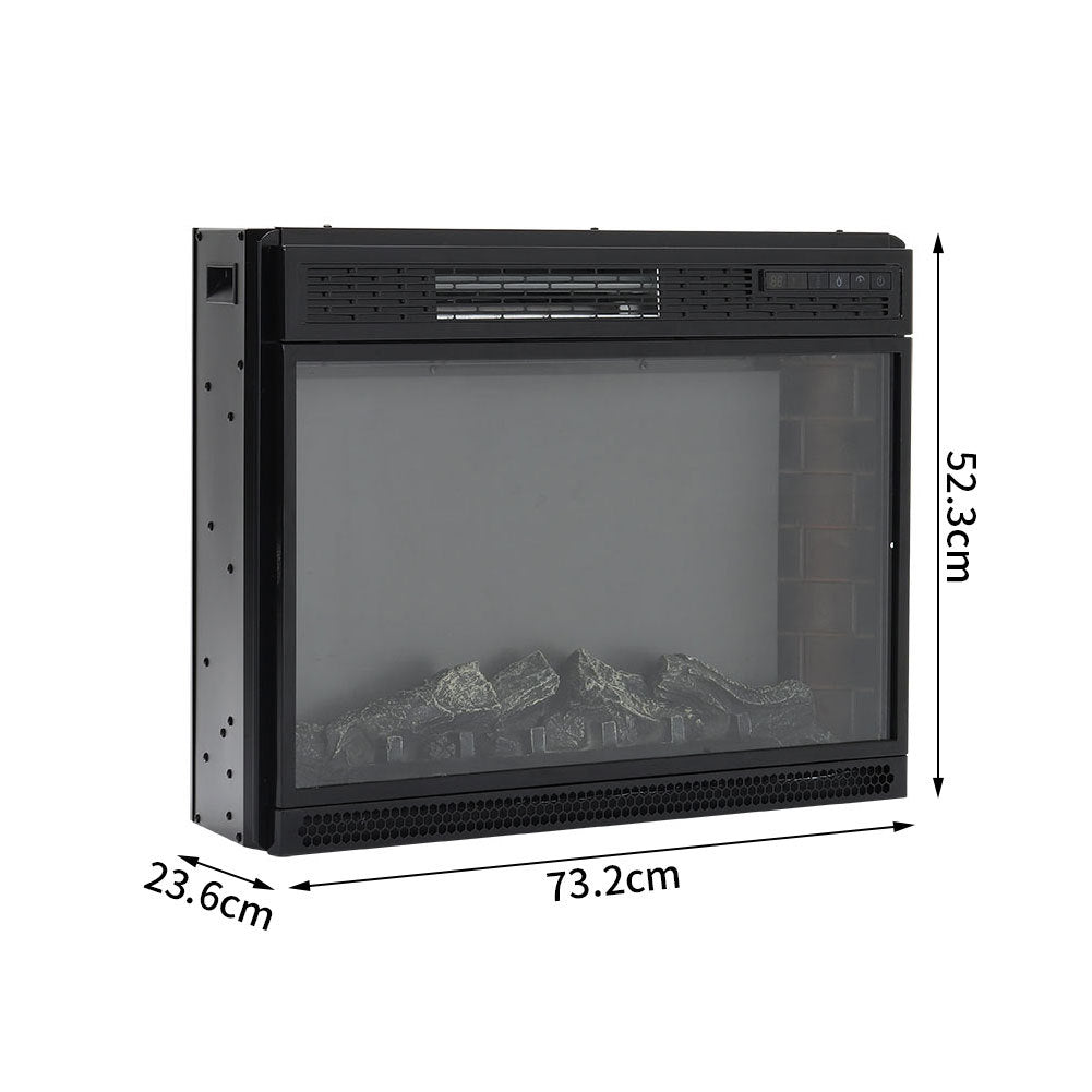 28 inch 3 Colour Light Electric Fireplace Wall Mounted Glass w/Remote Control