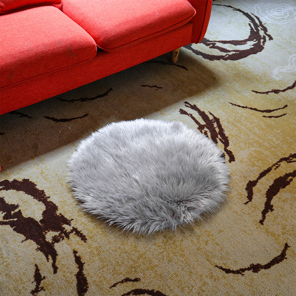 Large Sparkle Fluffy Faux Fur Area Rug Non Slip Glitter Floor Carpet Mat