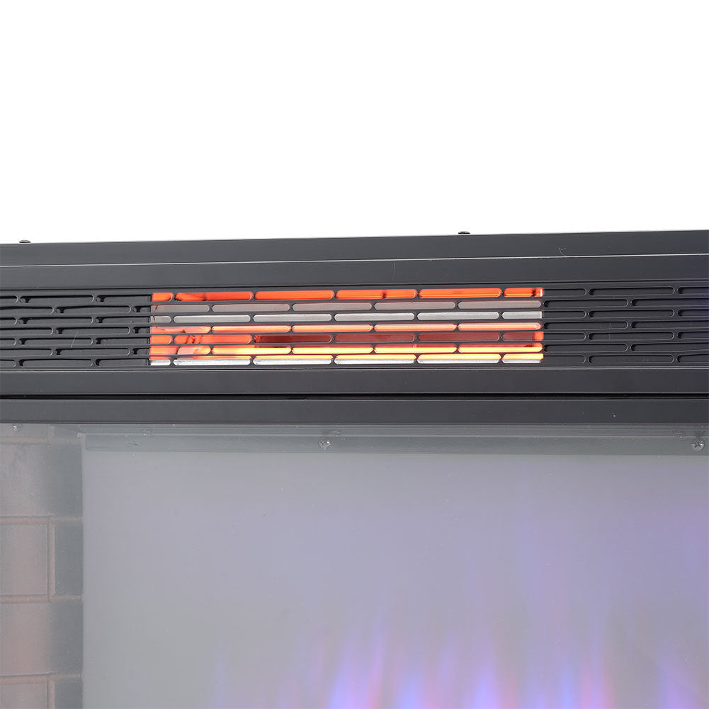 28 inch 3 Colour Light Electric Fireplace Wall Mounted Glass w/Remote Control