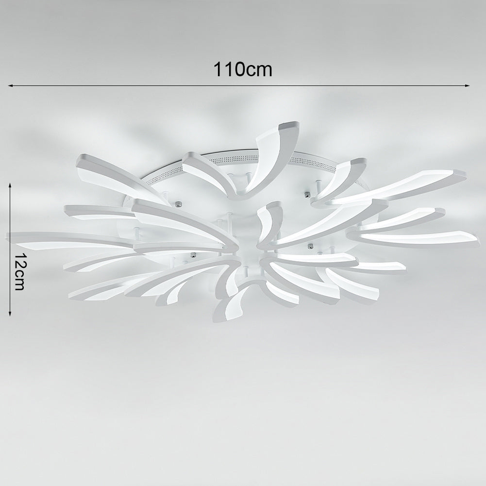 3/5/9/12 Head V Shape Flush Mount Ceiling Cool White Light LED Chandelier