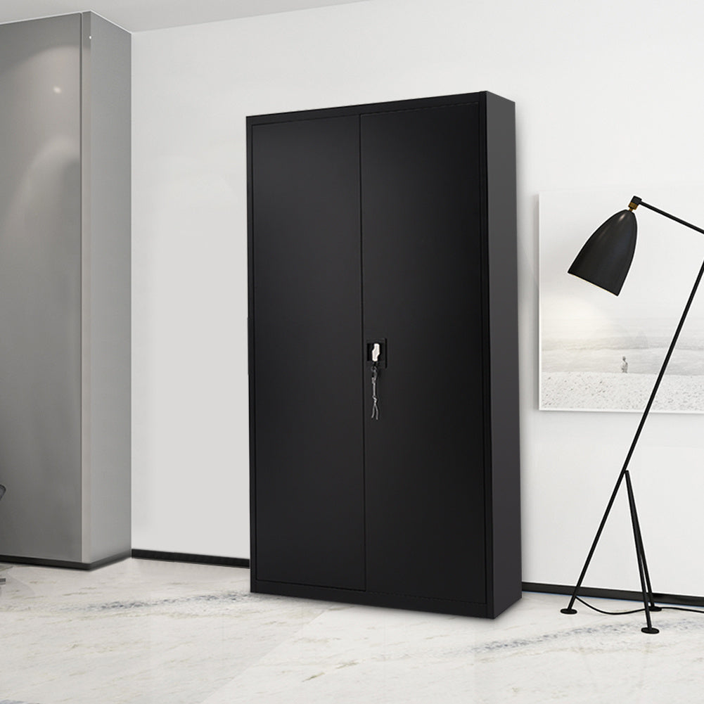 Office Storage Metal Cabinet Filing Document Cupboard Lockable Organizer Shelves