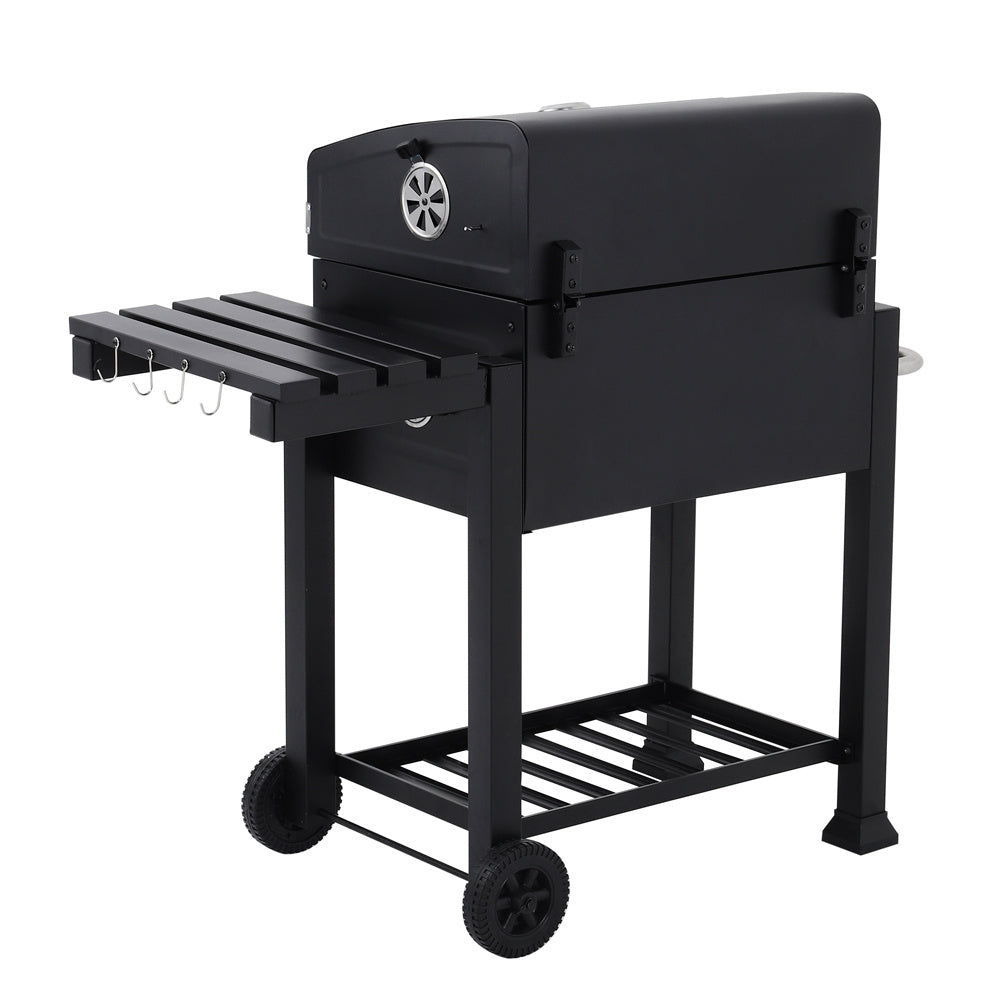 Portable Charcoal BBQ Grill Cart Patio Party Barbecue Trolley
