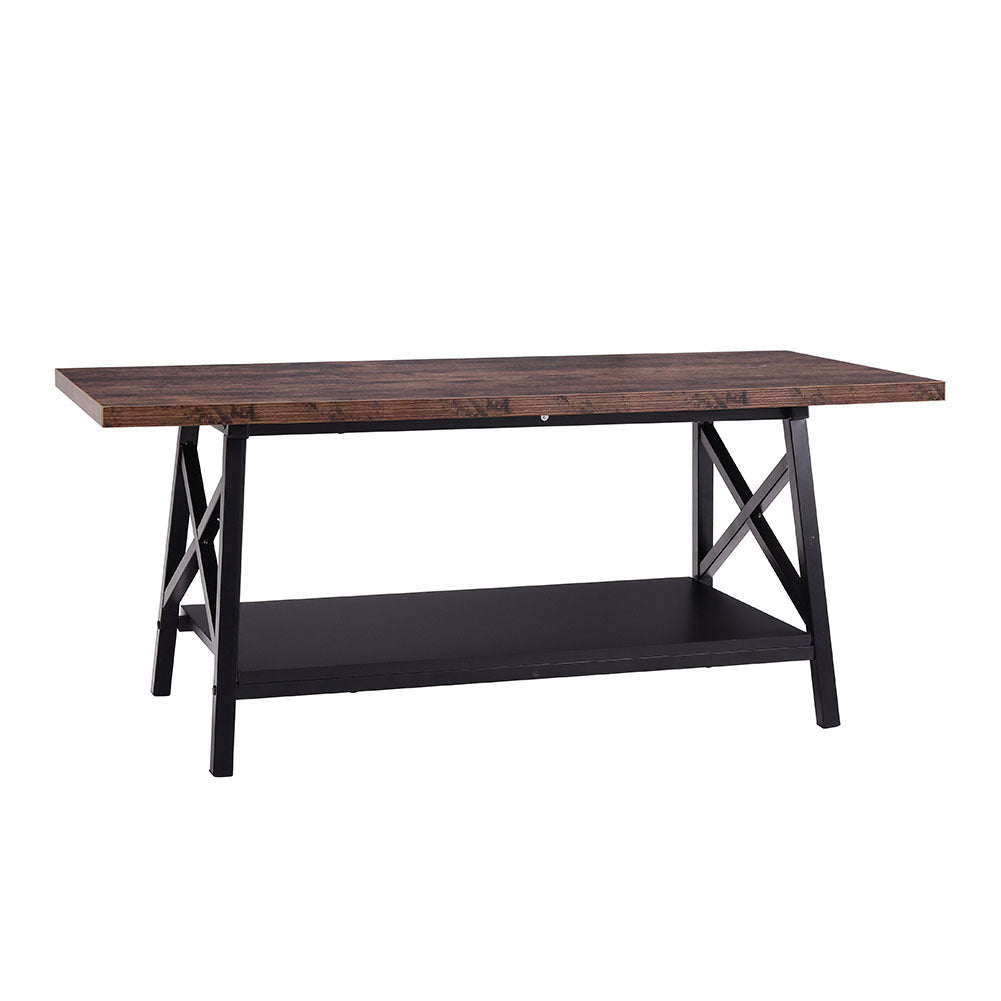 Retro Rectangle Wooden Coffee Table Tea End Table