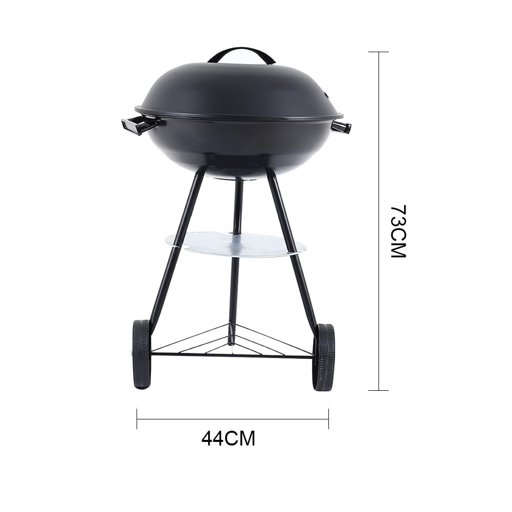 Portable Outdoor Charcoal Barbecue Grill with Wheels
