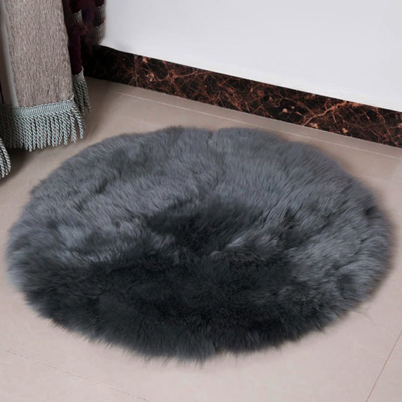 Round Fluffy Faux Fur Anti-Skid Shaggy Area Rug Carpet Floor Mat