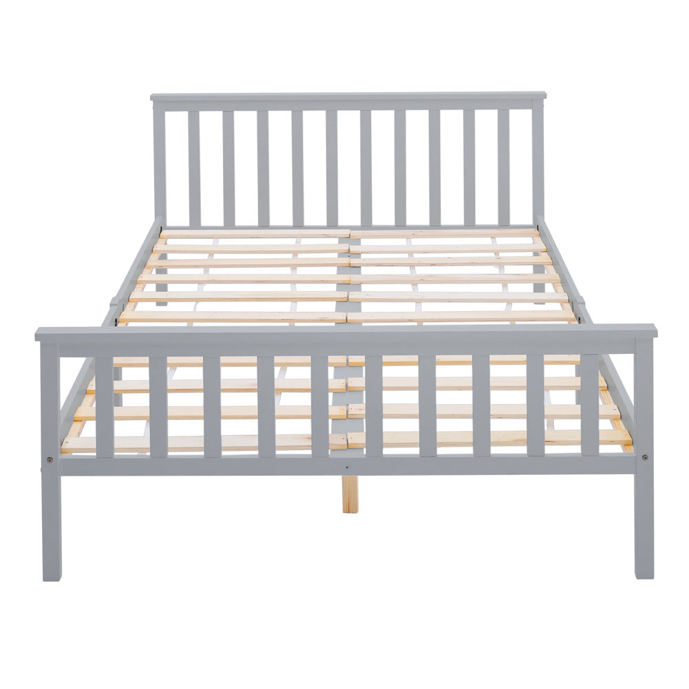 5/4.6FT Pine Wood Bed Frame Double King Size Kids Adult Bedstead