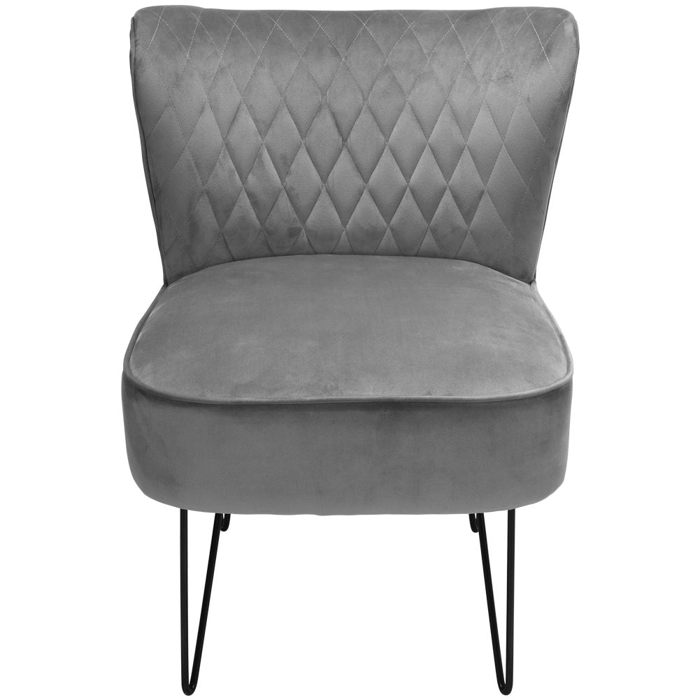Velvet Upholstered Accent Chair Diamond Wingback Chair