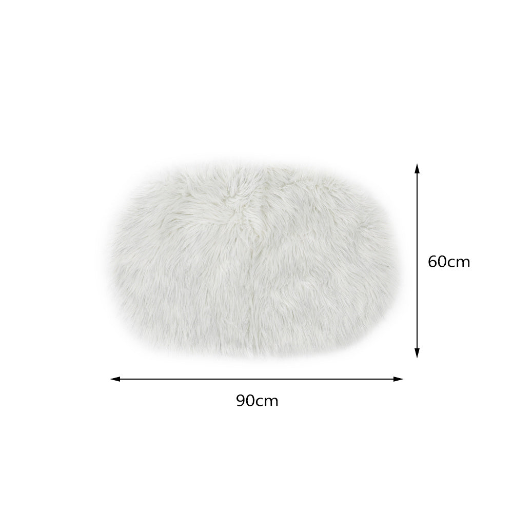 Fluffy Shaggy Area Rug Faux Fur Floor Carpet Non Slip Glitter Mat