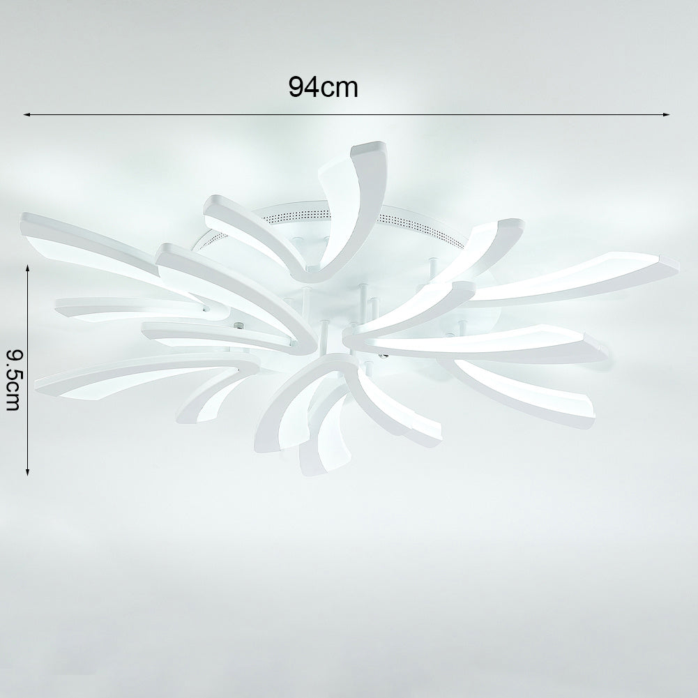 3/5/9/12 Head V Shape Flush Mount Ceiling Cool White Light LED Chandelier
