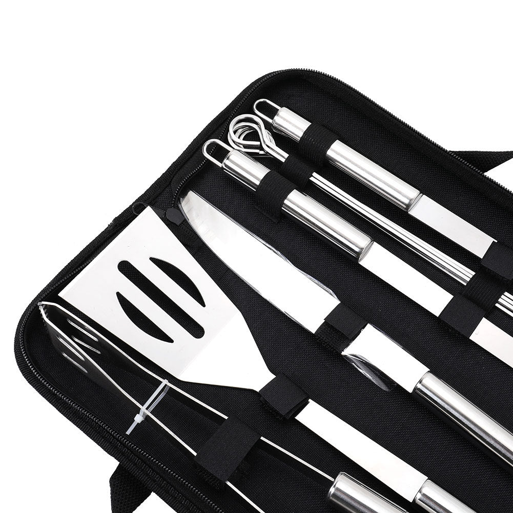 9pcs Stainless Steel Barbecue Grill Tools Set Cooking Utensils