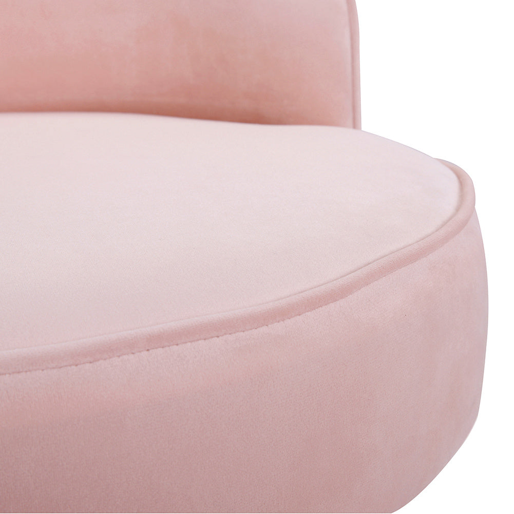 Velvet Dressing Table Stool Scallop Wooden Vanity Chair