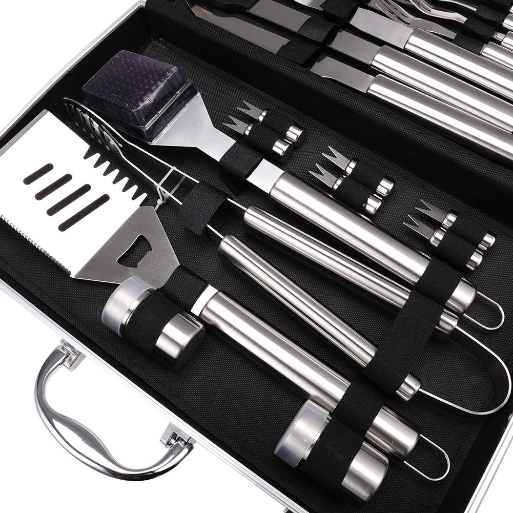 26pcs BBQ Essential Grill Tools Steel Barbecue Utensils