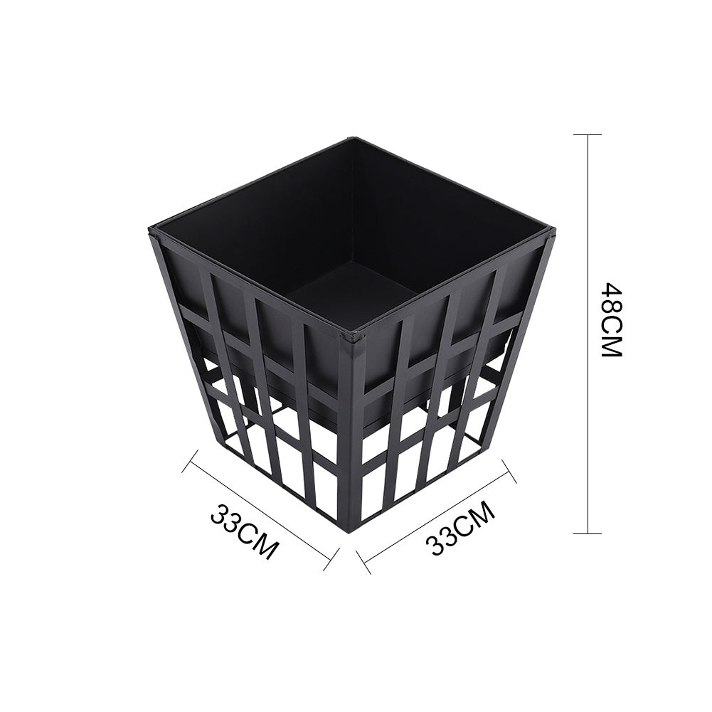 Square Outdoor Garden BBQ Heater Fire Pit Charcoal Grill