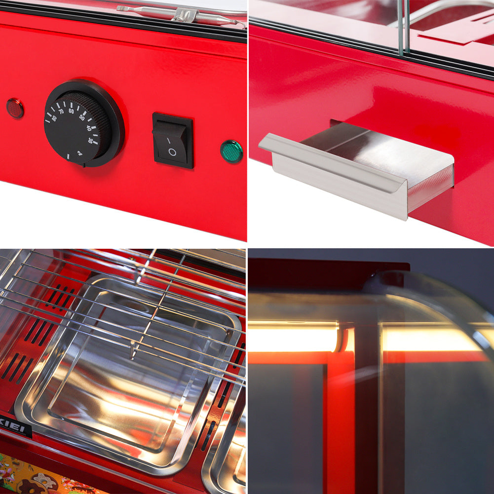 Counter Top Electric Food Warmer 3 Tier Commercial Food Warming Display Cabinet
