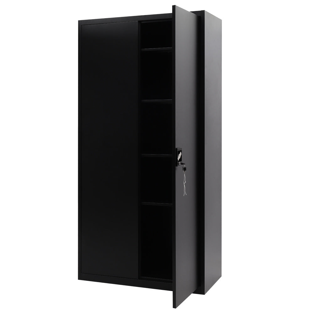 Office Storage Metal Cabinet Filing Document Cupboard Lockable Organizer Shelves