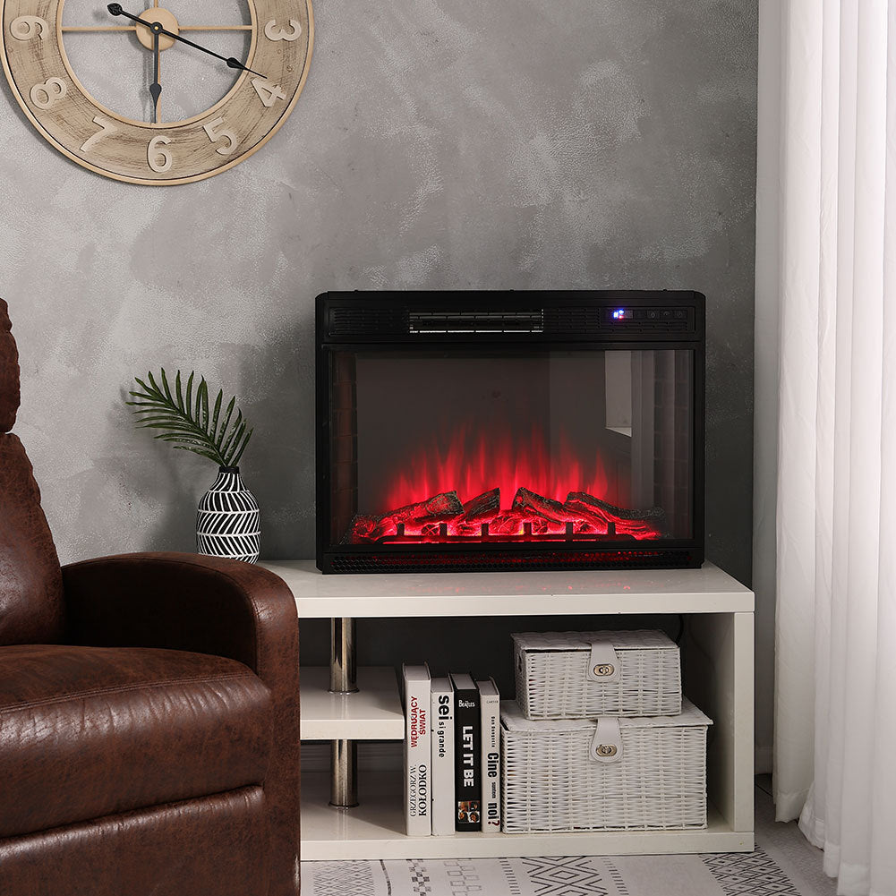 28 inch 3 Colour Light Electric Fireplace Wall Mounted Glass w/Remote Control