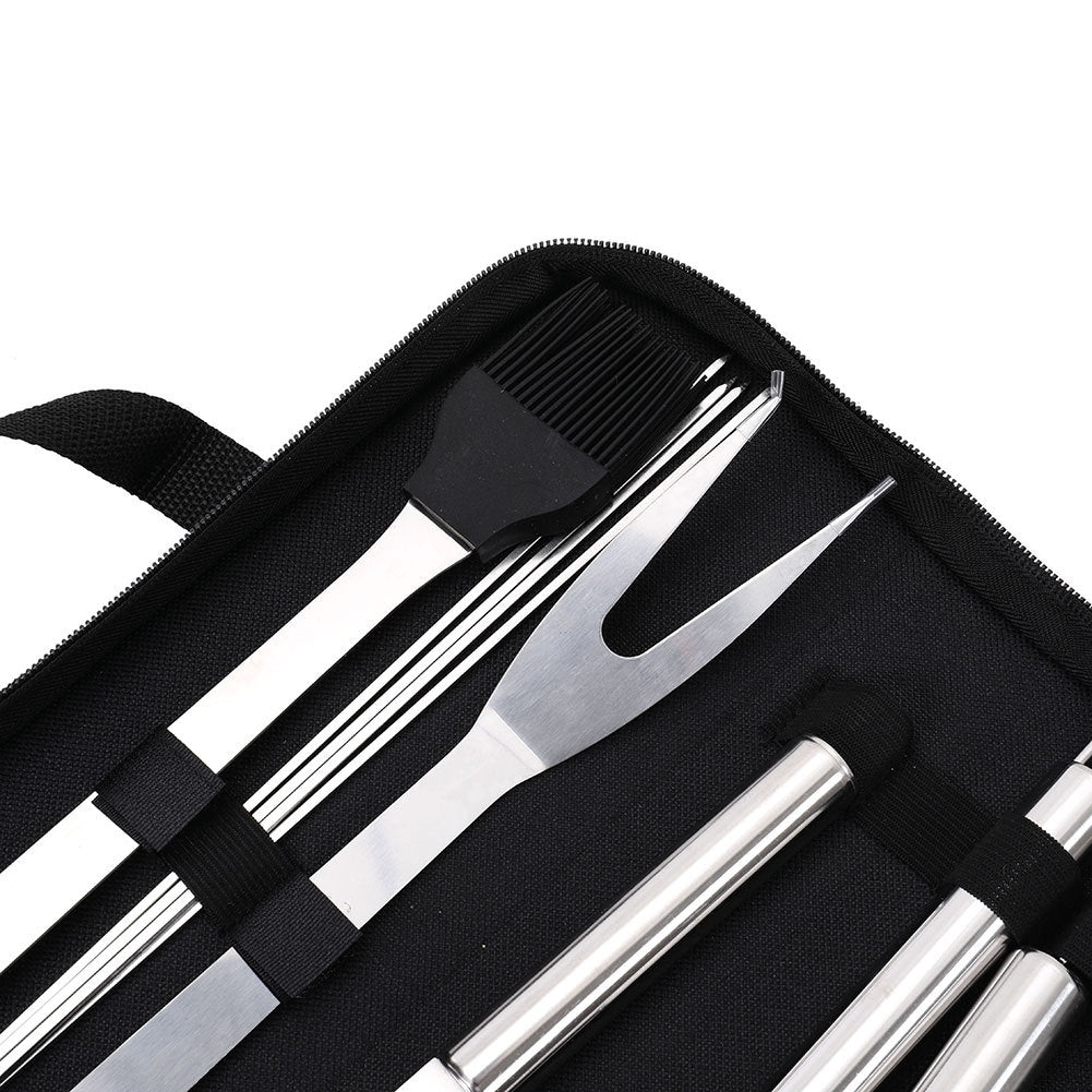 9pcs Stainless Steel Barbecue Grill Tools Set Cooking Utensils