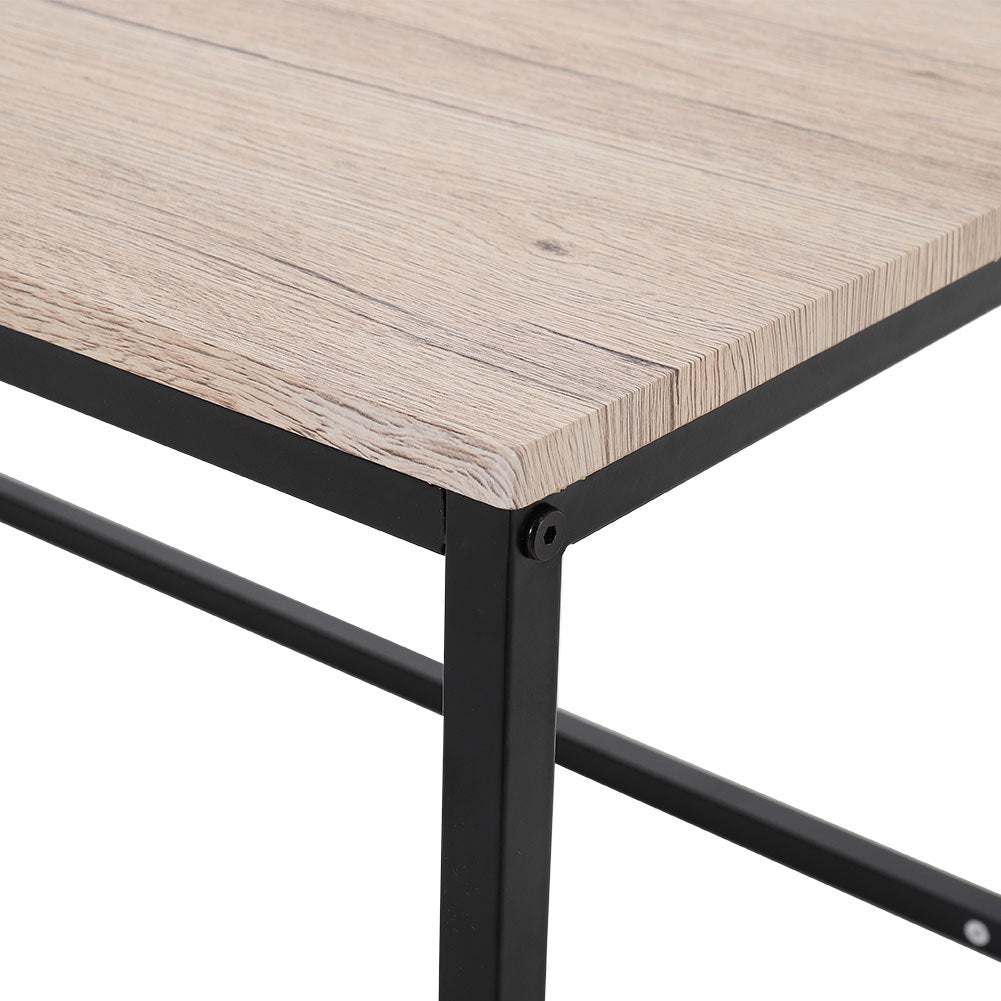 Industrial Style Rectangle Coffee Table Wood Top Desk