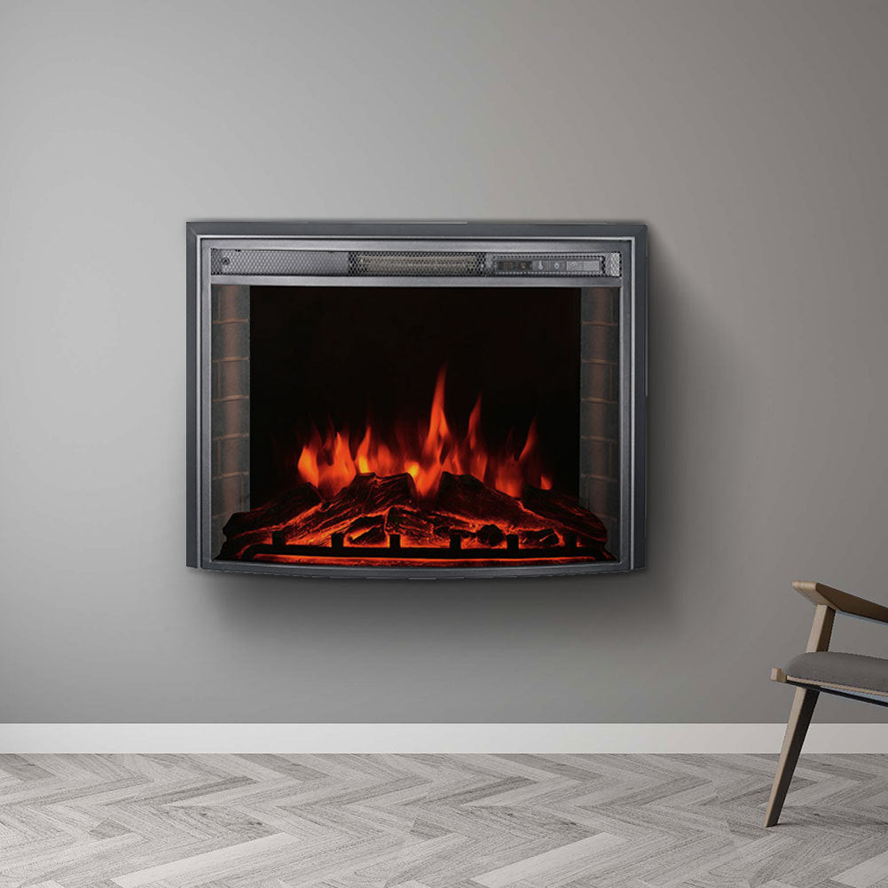 26 Inch Insert LED Arc Electric Fireplace 900W/1800W 3 Colour + Remote
