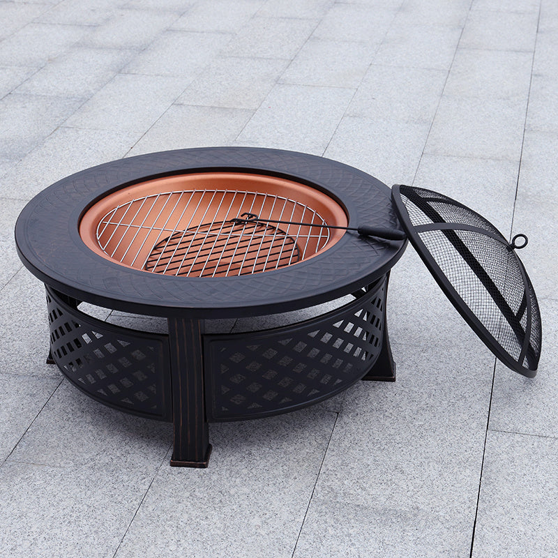 32 Inch Outdoor Charcoal BBQ Fire Pit 3 in 1 Brazier Stove
