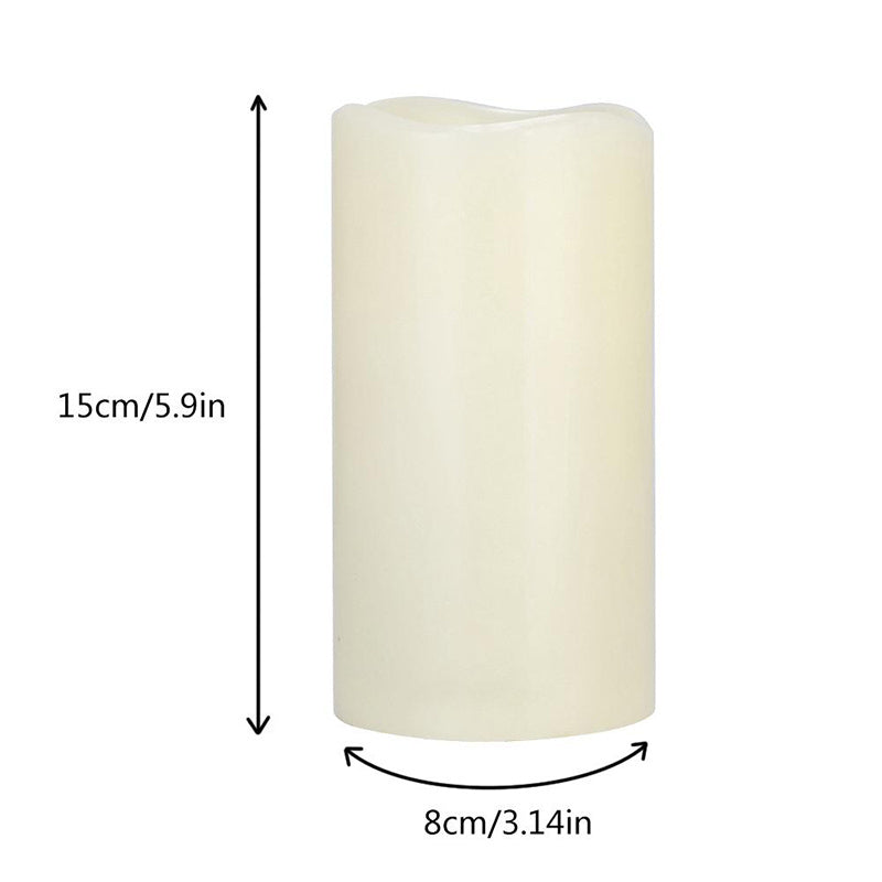 LED Flameless Pillar Candle Light Night Light Snowflake Projection 4 Timing Mode