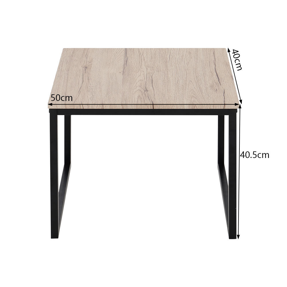 2pcs Modern Wood Rectangle Coffee Table Living Room Desk Set