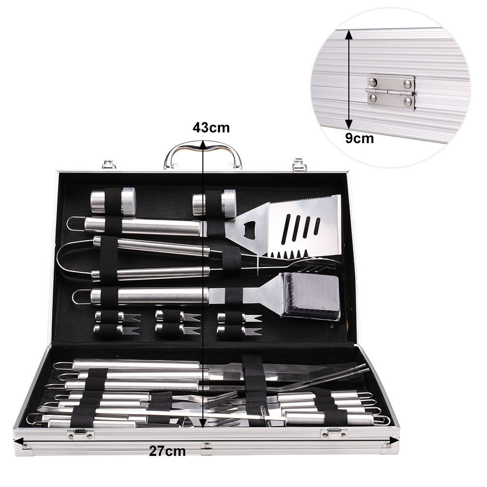 26pcs BBQ Essential Grill Tools Steel Barbecue Utensils