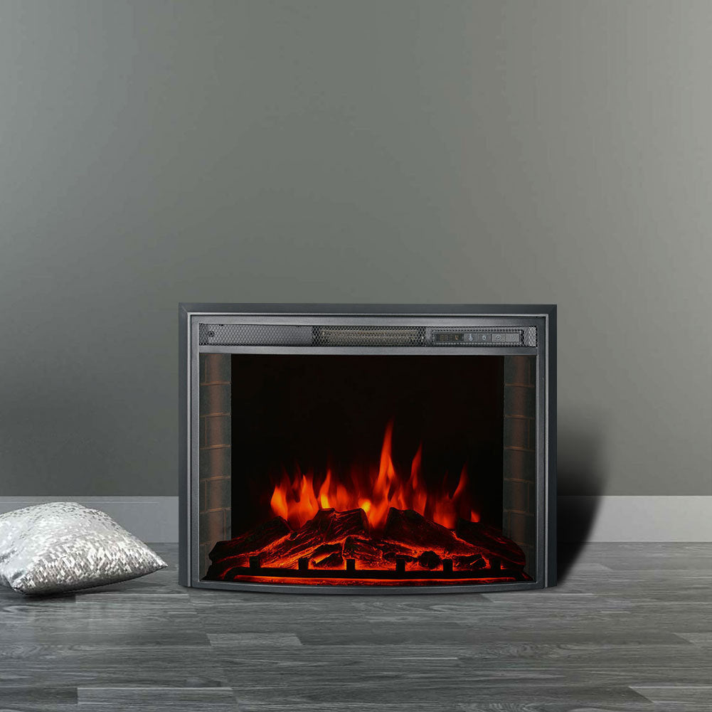 26 Inch Insert LED Arc Electric Fireplace 900W/1800W 3 Colour + Remote