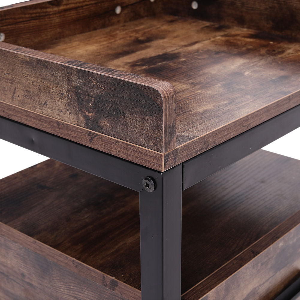 Square Wood Sofa Side End Table Lamp Table Nightstand