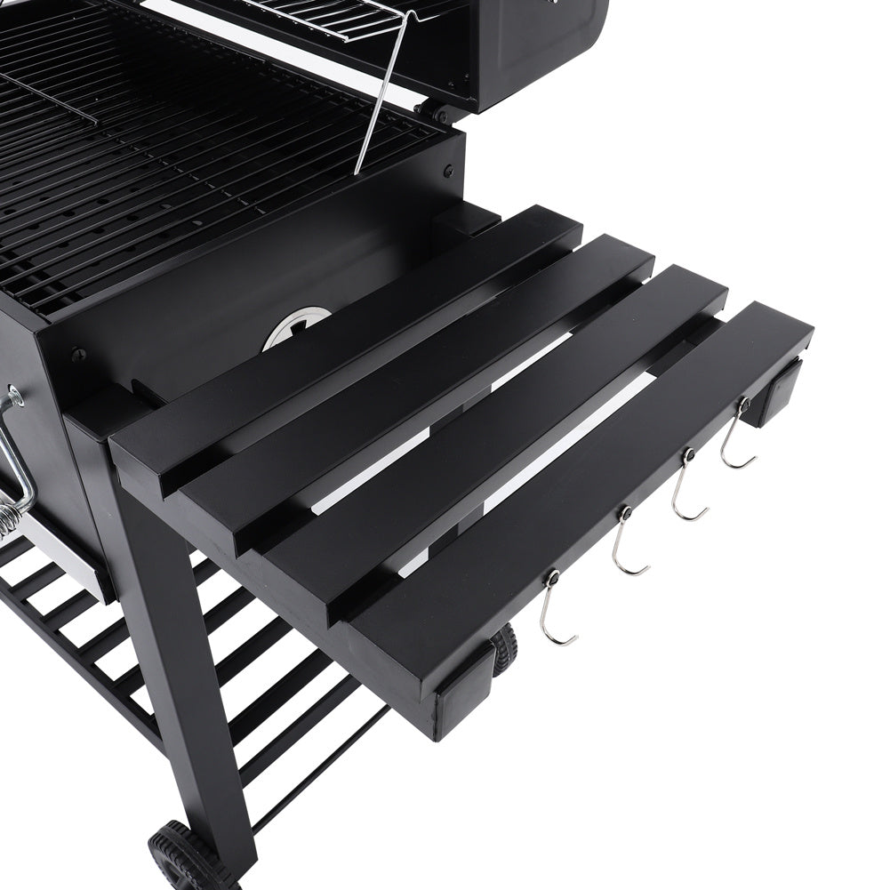 Portable Charcoal BBQ Grill Cart Patio Party Barbecue Trolley