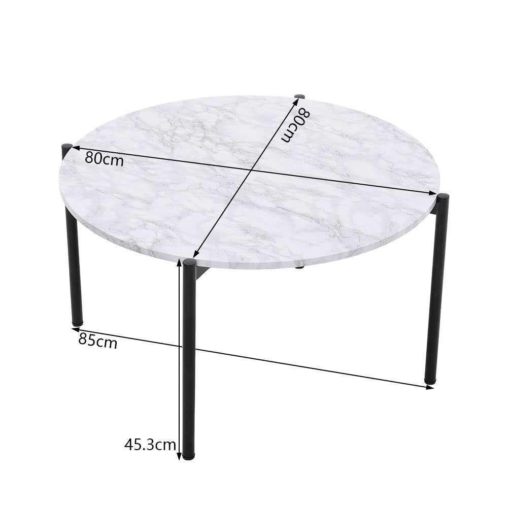 Nordic Style Round Coffee Table Side End Table Living Room Furniture
