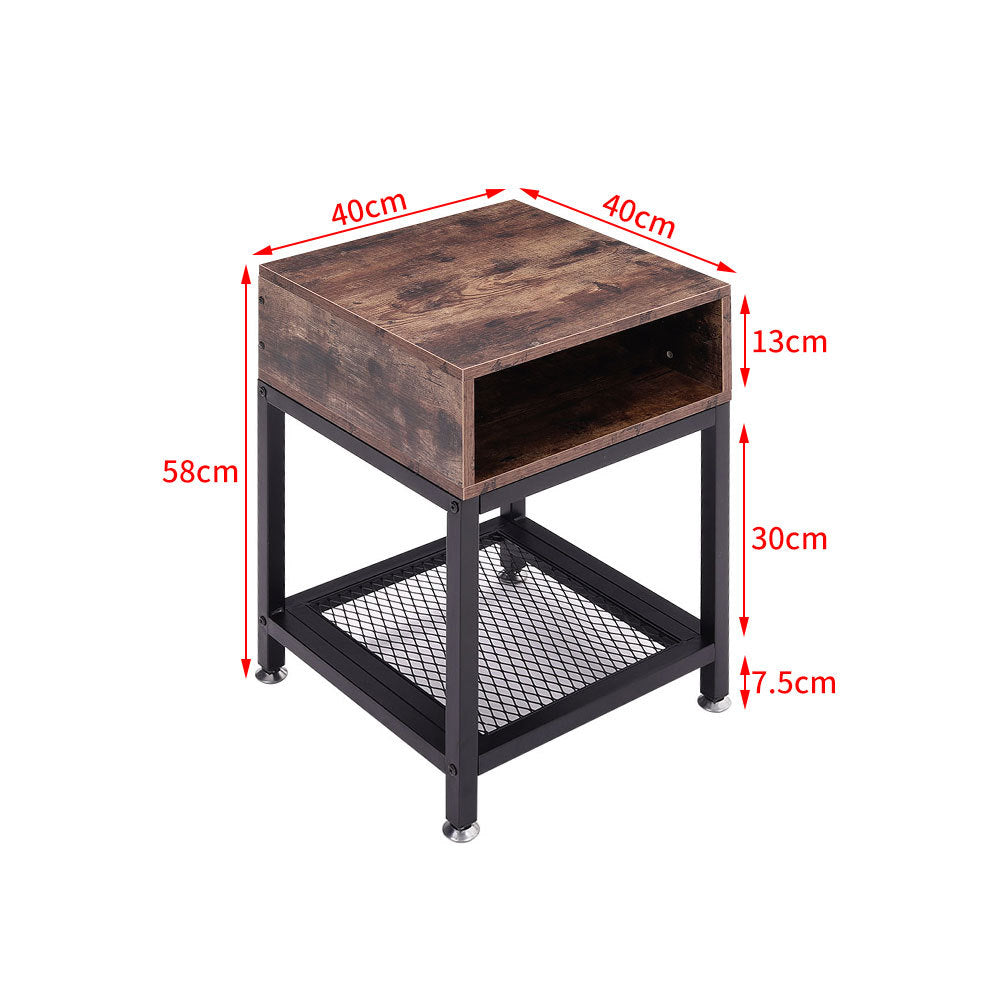 Industrial Bedside Table Nightstand Sofa Side Coffee Table