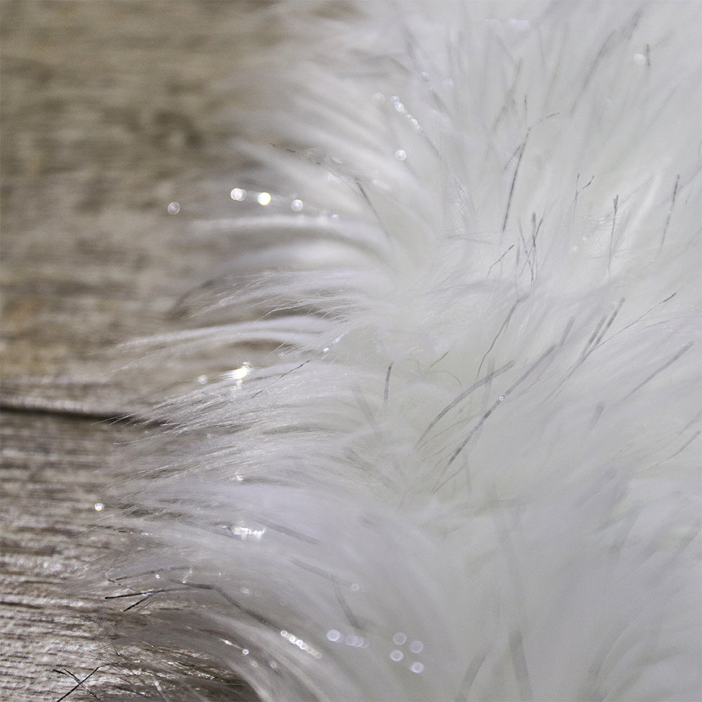 Fluffy Shaggy Area Rug Faux Fur Floor Carpet Non Slip Glitter Mat