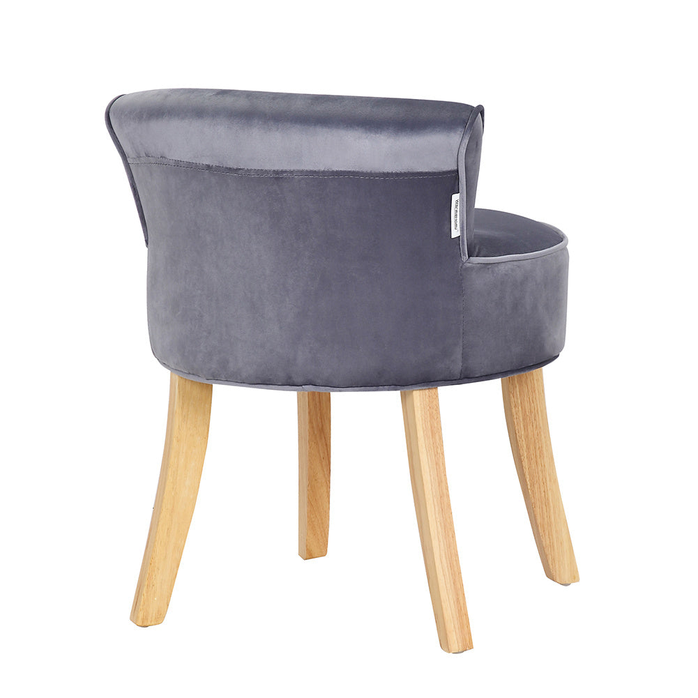 Velvet Upholstered Makeup Dressing Table Stool Vanity Dining Chairs
