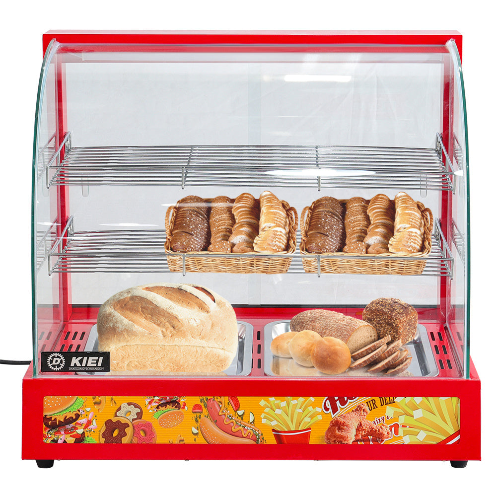 Counter Top Electric Food Warmer 3 Tier Commercial Food Warming Display Cabinet