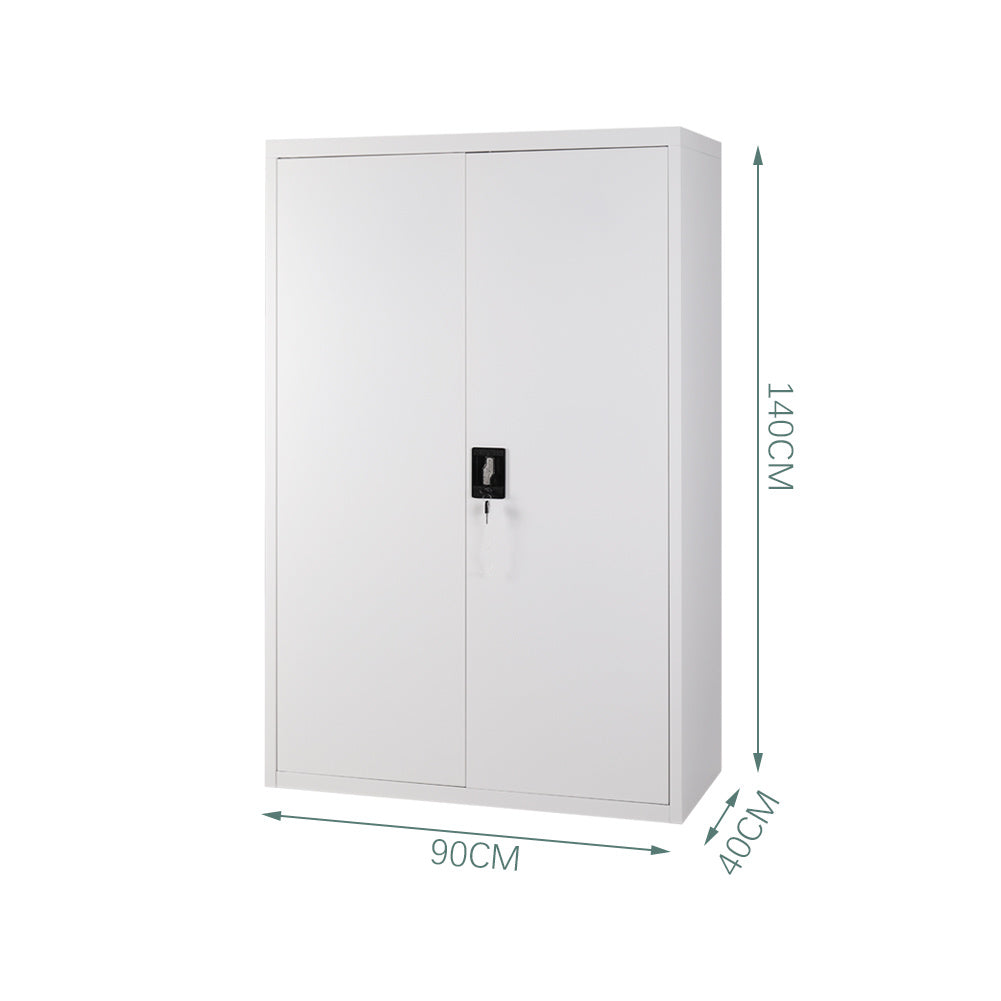 Office 2 Doors Filing Cabinet Metal Lockable Document Storage Cupboard Furniture