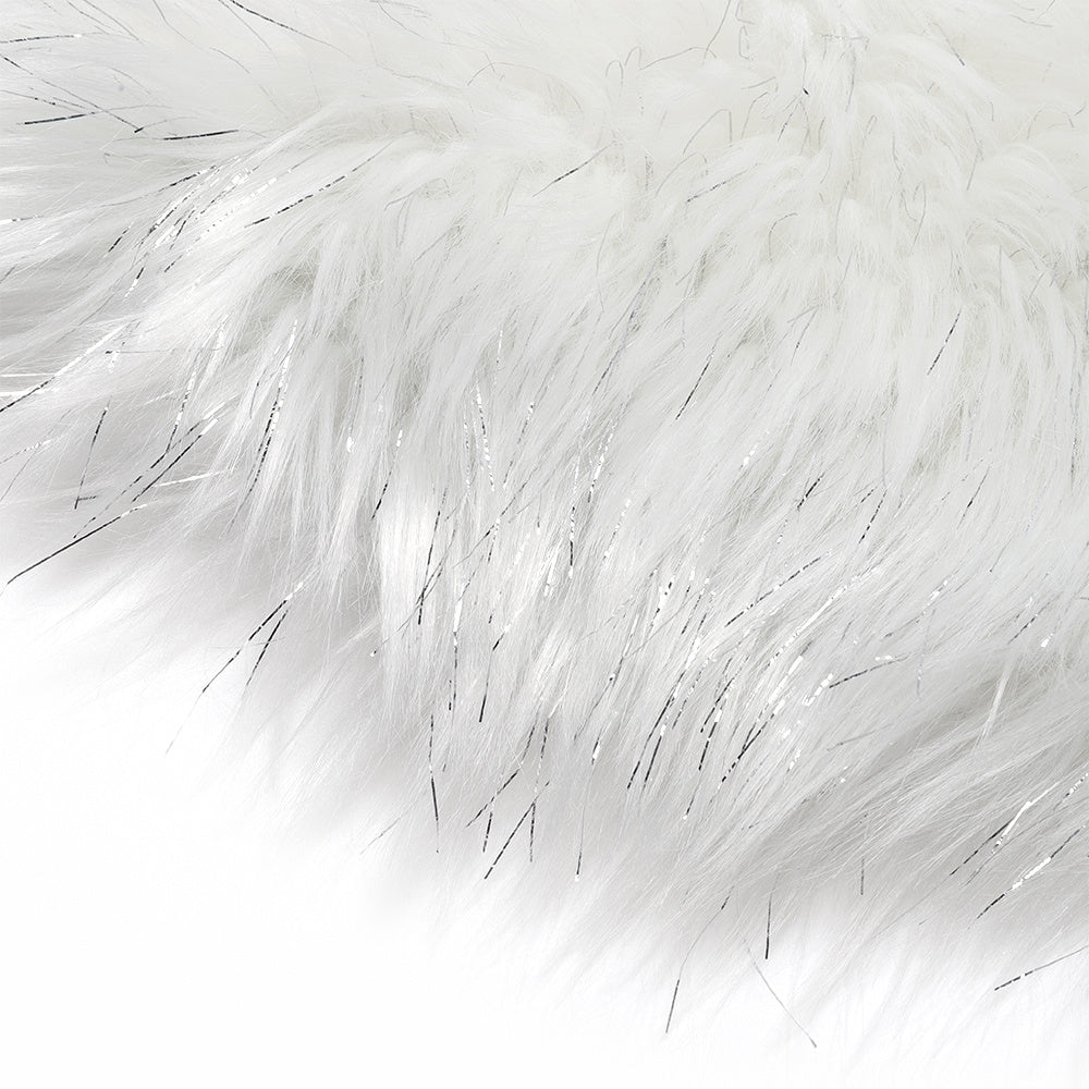 Large Sparkle Fluffy Faux Fur Area Rug Non Slip Glitter Floor Carpet Mat