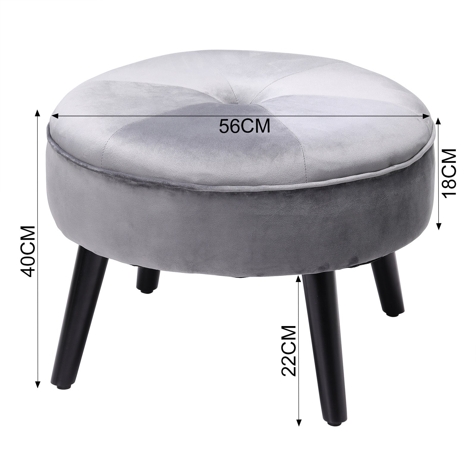 Velvet Footstool Ottoman Footrest Stool Living Room Bedroom Chairs