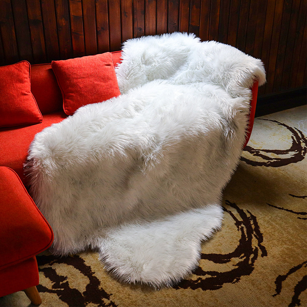 Large Flurry Shaggy Floor Rug Non-slip Soft Sparkle Area Mat Glitter Carpet