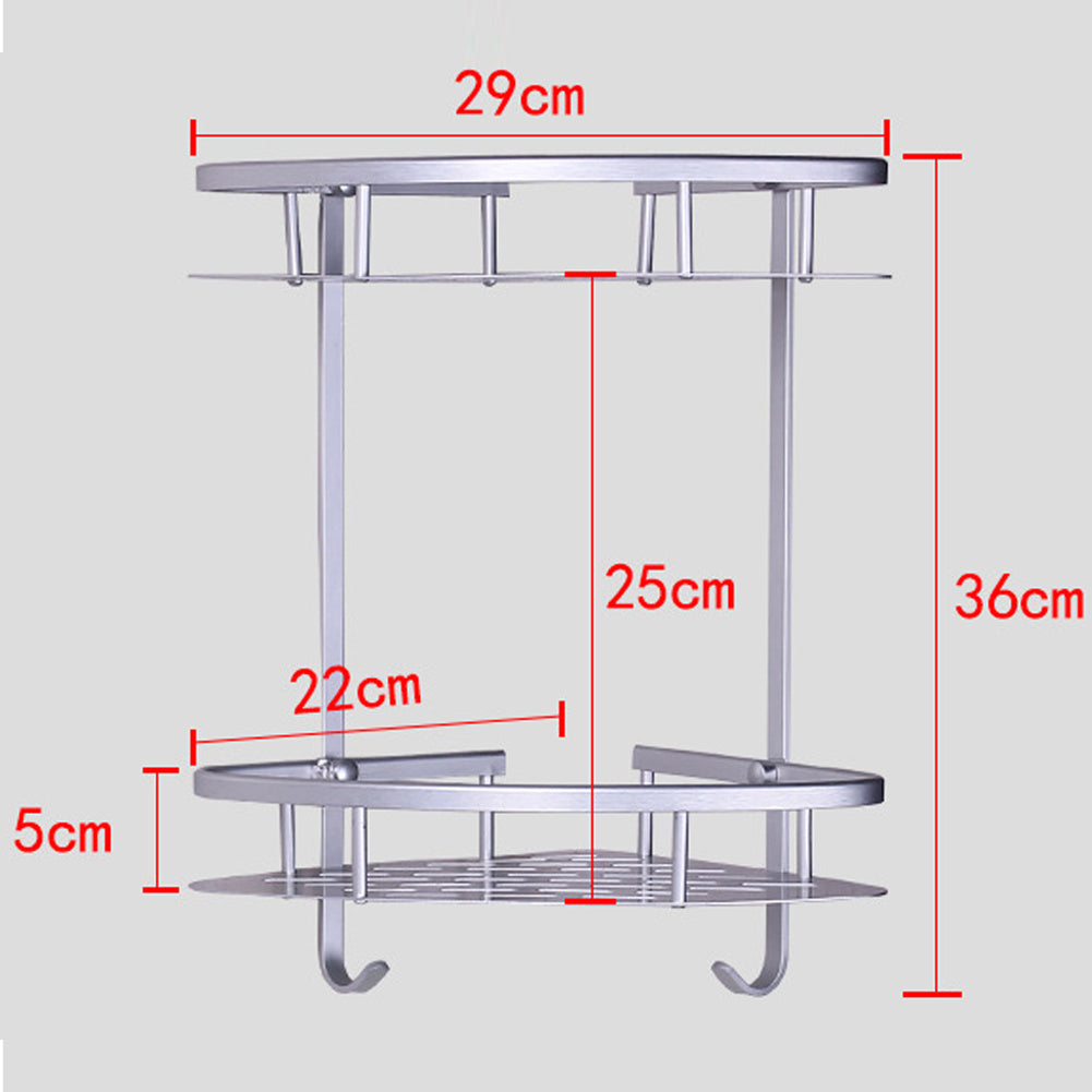 2/3Tier Corner Storage Shower Rack Shelf Bathroom Caddy Basket