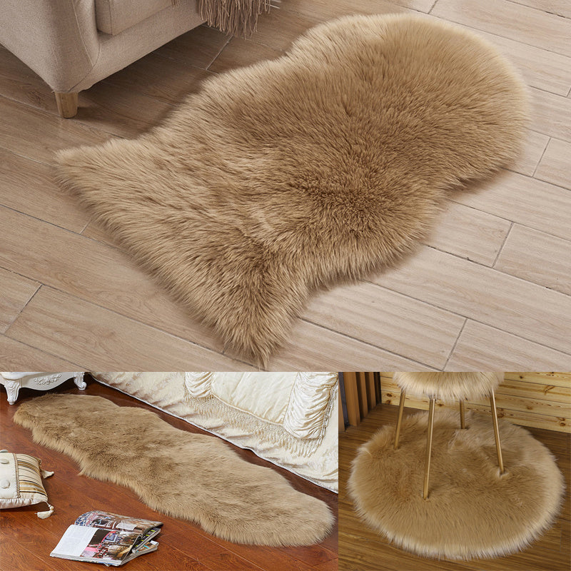 Irregular Soft Shaggy Rug Living room Bedroom Carpet Floor Fluffy Area Mats
