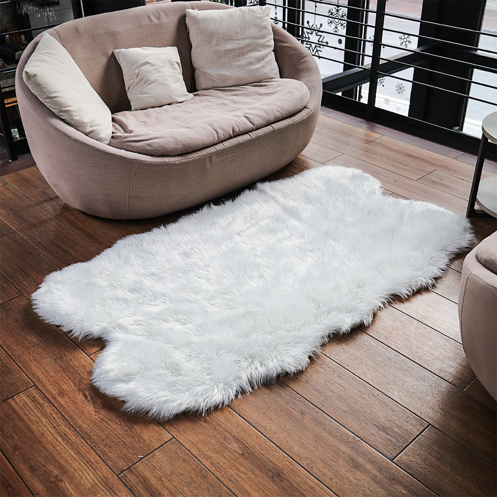 Large Flurry Shaggy Floor Rug Non-slip Soft Sparkle Area Mat Glitter Carpet