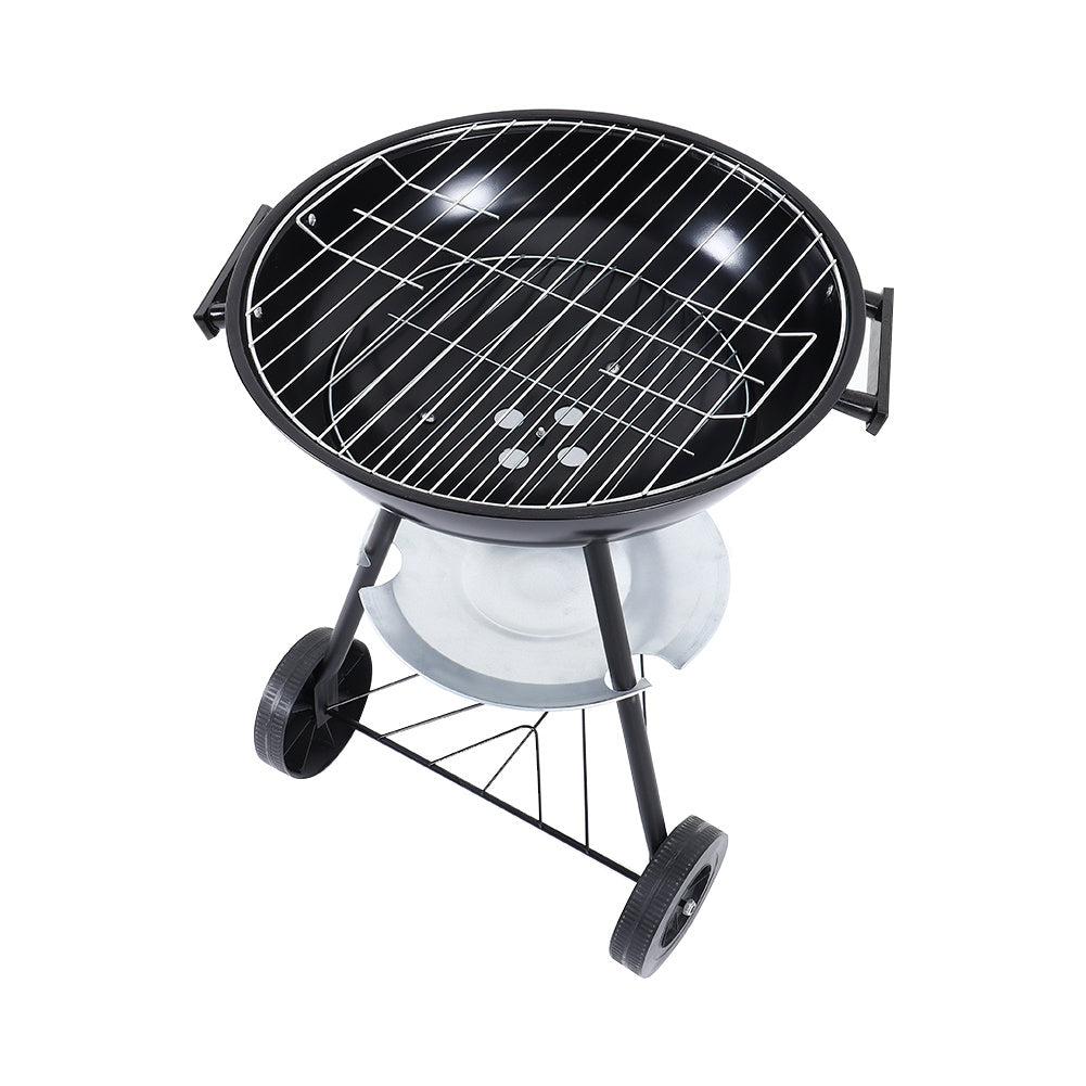 Portable Outdoor Charcoal Barbecue Grill with Wheels