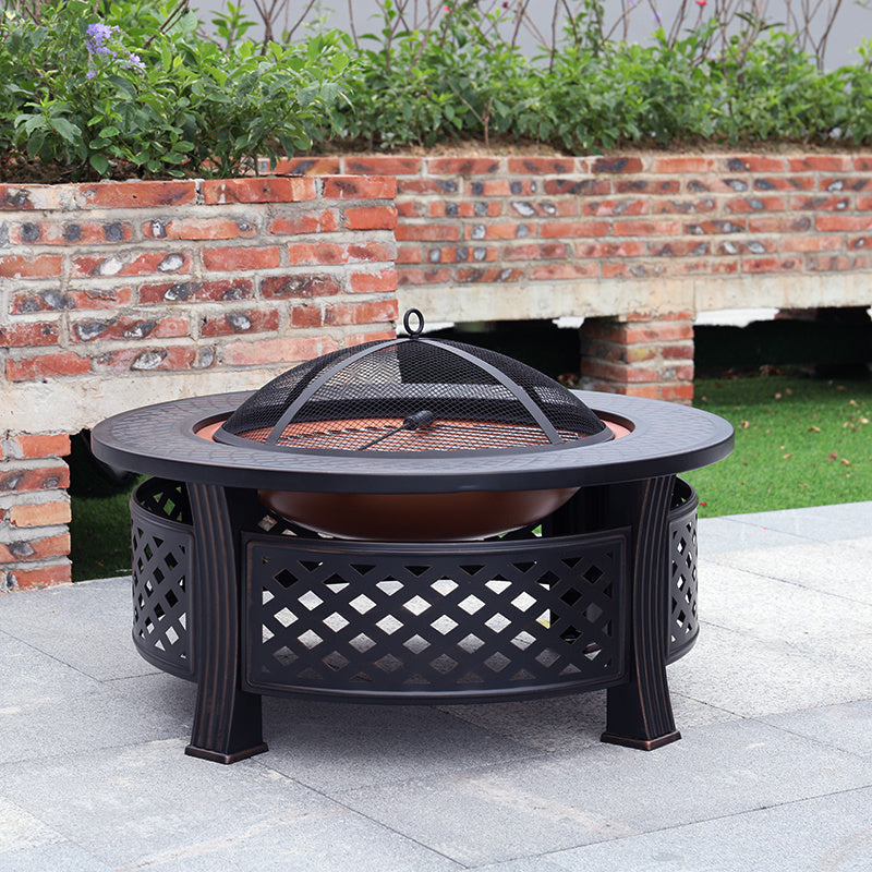 32 Inch Outdoor Charcoal BBQ Fire Pit 3 in 1 Brazier Stove