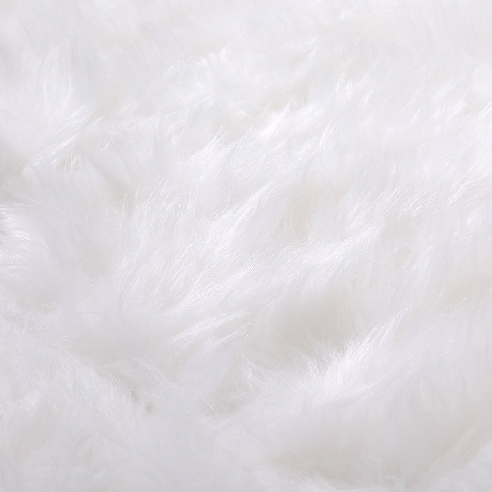 Christmas Tree Skirt Base Fluffy Faux Fur Xmas Floor Mat Cover Party Home Decor