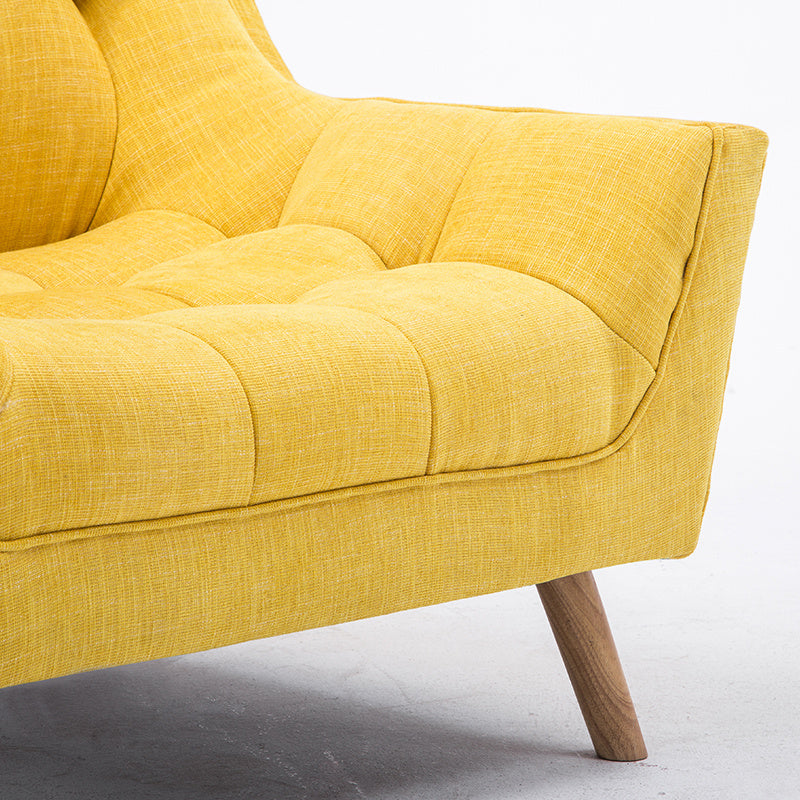 Chenille Super Buttoned Accent Armchair & Footstool