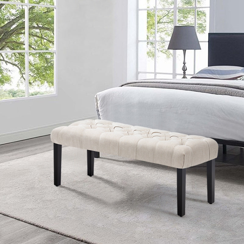 Chesterfield Upholstered Fabric Dining Bench Coffee Table Window Seat Stool